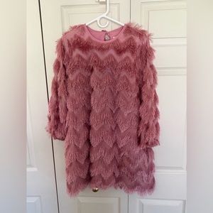 Fringed chevron dress